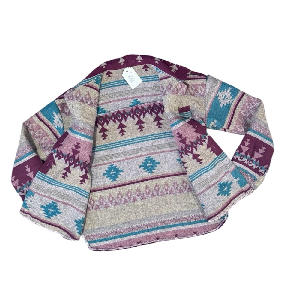 Boho Style Aztec Patterned Shacket NWT - image 3